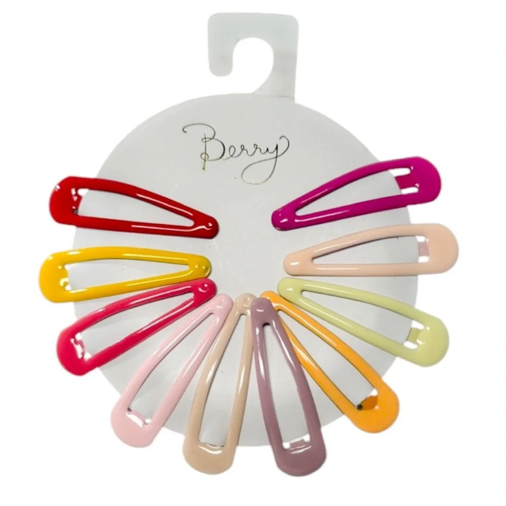 Nordstrom Berry 10 Multi Color Snap Hair Clips